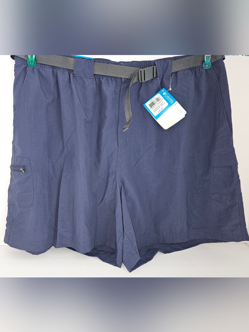 NWT! Belted Columbia Sandy River Cargo Shorts 2X Womens NWT Blue Or Khaki - Picture 4 of 15
